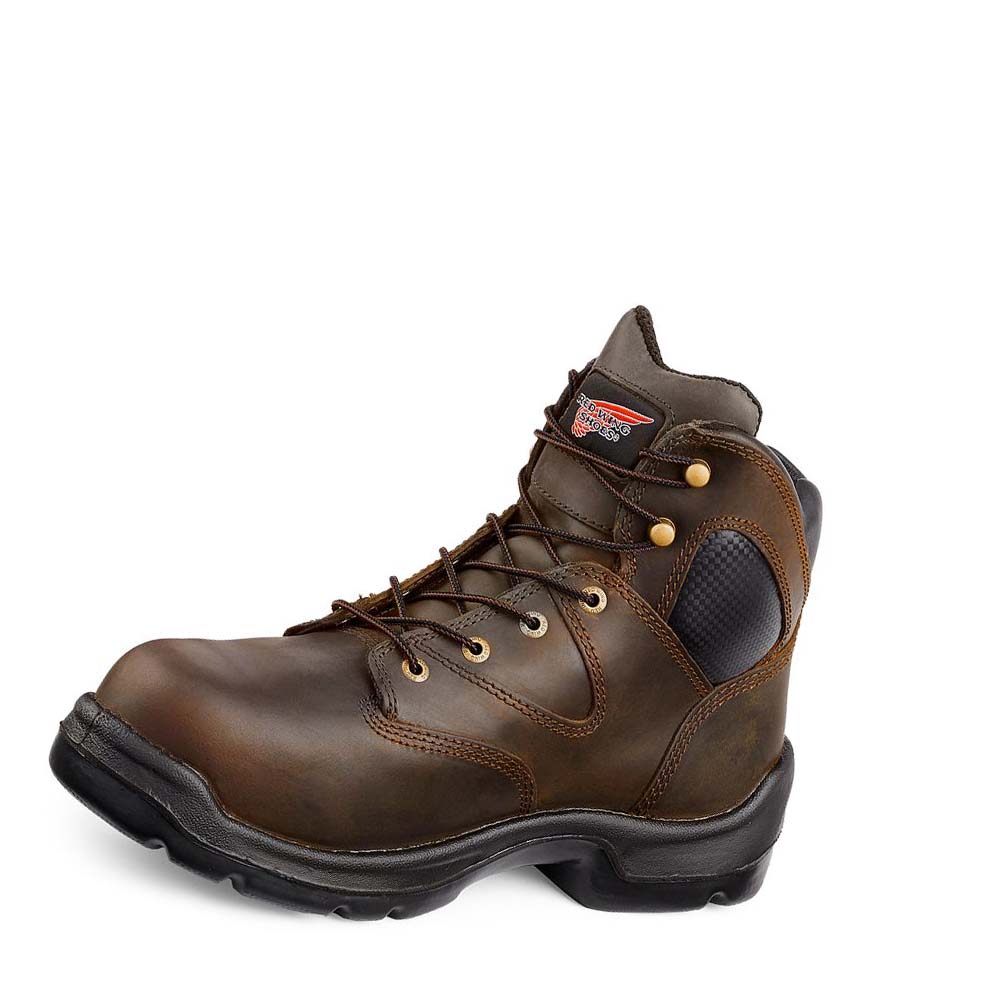 Red Wing FlexBond 6-inch Safety Toe Metguard Men's Safety Boots Coffee | ZA 320TCE